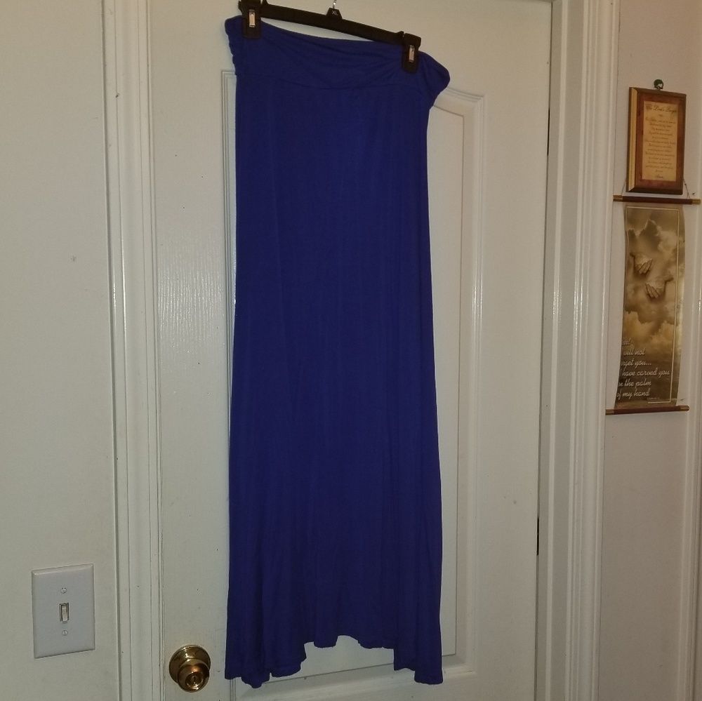 Blue maxi skirt
